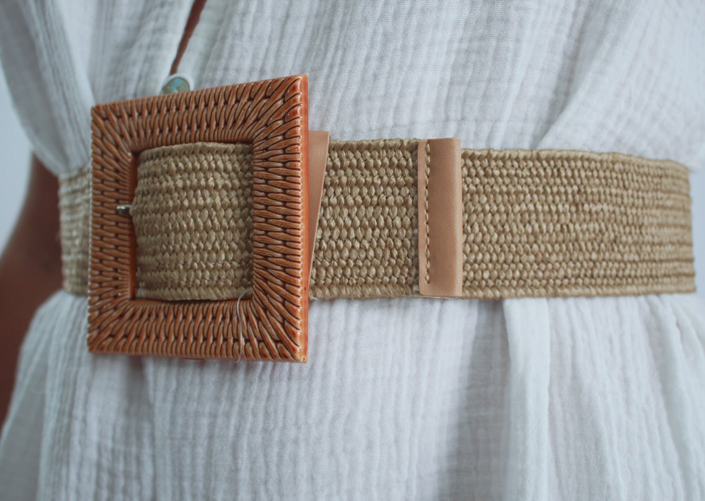 Taupe Braided Belt