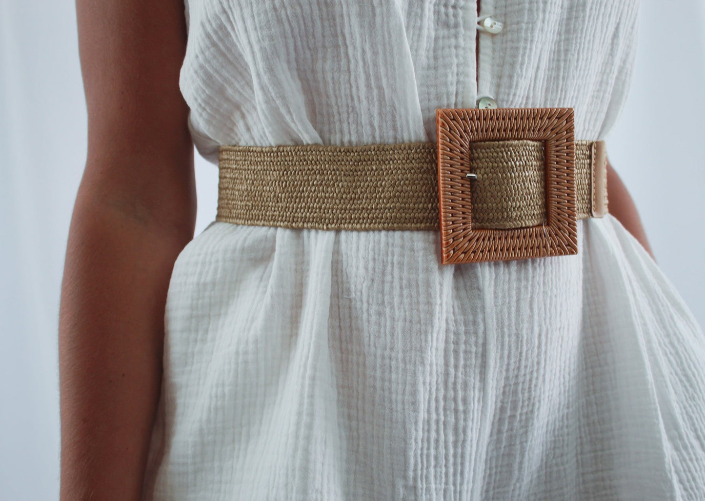 Taupe Braided Belt