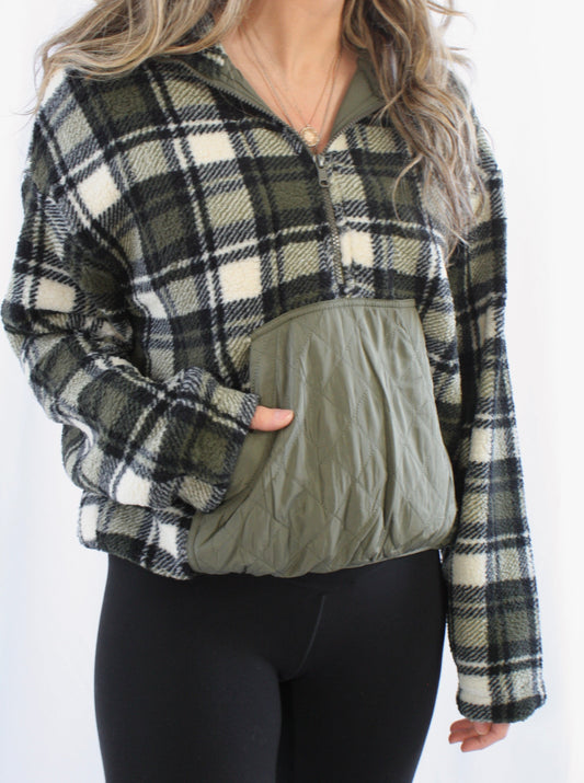 Fuzzy Forrest Plaid Pullover