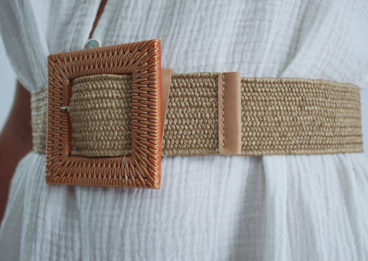 Taupe Braided Belt