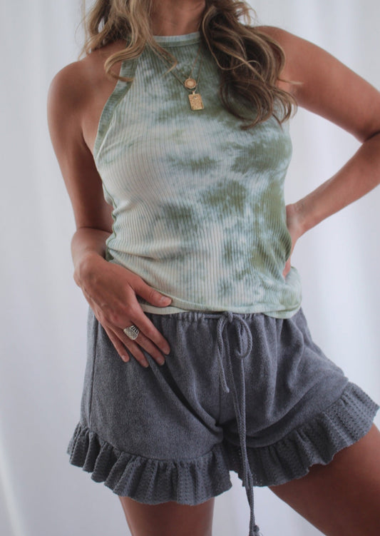 Olive Rib Knit Tank