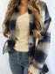 Navy Plaid Shacket