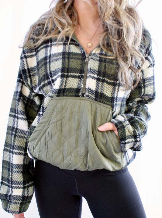 Fuzzy Forrest Plaid Pullover